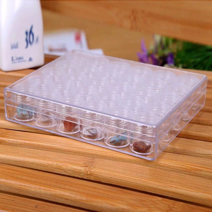 Lot de 30 pots de rangement en plastique – 5g - Transparent