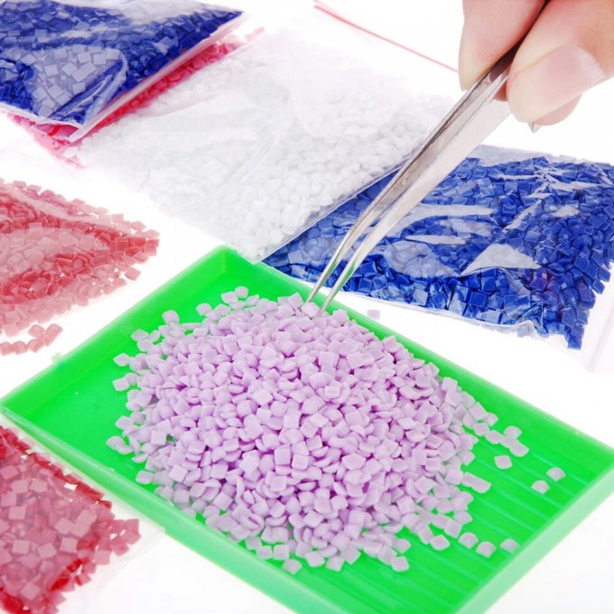 Sachet de 200 diamants de couleur n°917 (Bougainvillées) pour broderie diamant