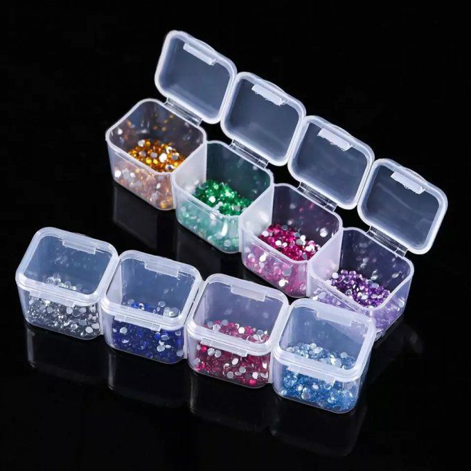 Boîtes De Rangement Transparente 56 pots - Diamant Painting Accessoire 