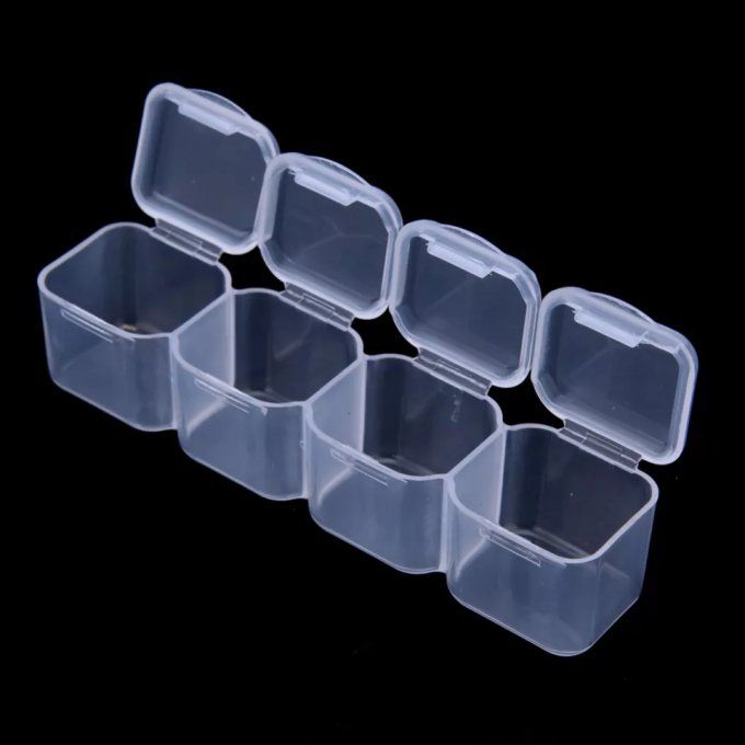 Boîtes De Rangement Transparente 28 pots - Diamant Painting Accessoire