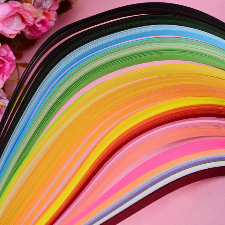 160 bandes - papier quilling - 5mmx53cm - couleurs mixtes -  Jessicaloisirsetcreations