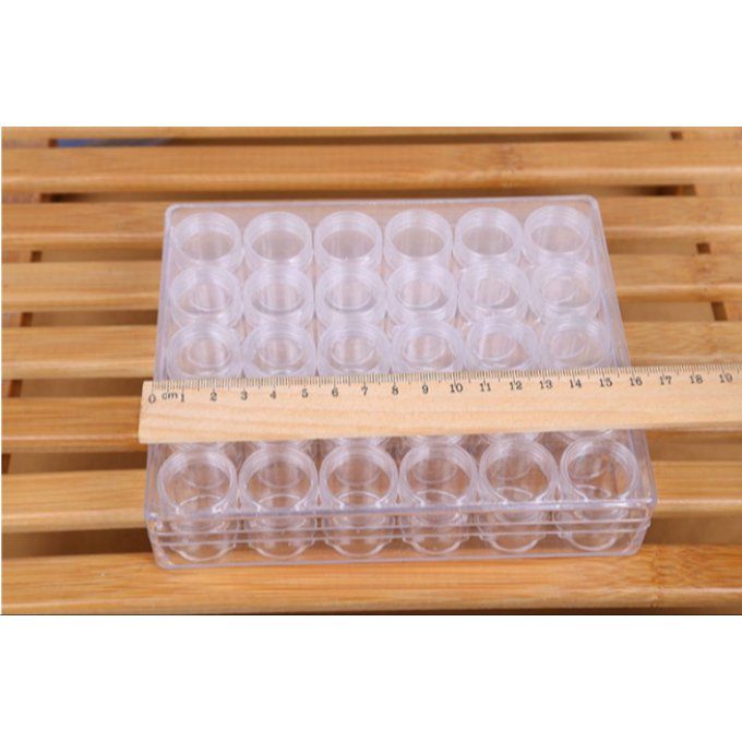 Lot de 30 pots de rangement en plastique – 5g - Transparent