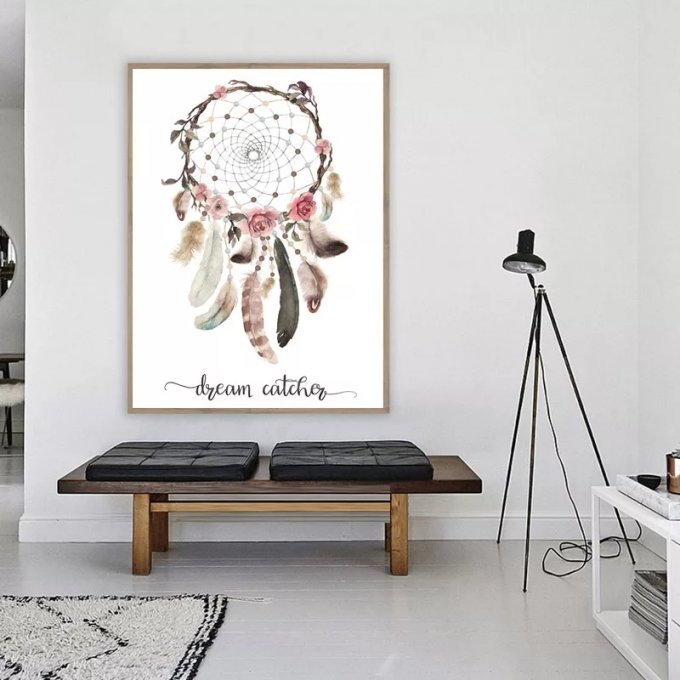 Broderie diamant Dream Catcher - 40x50 cm - complète - diamants carré