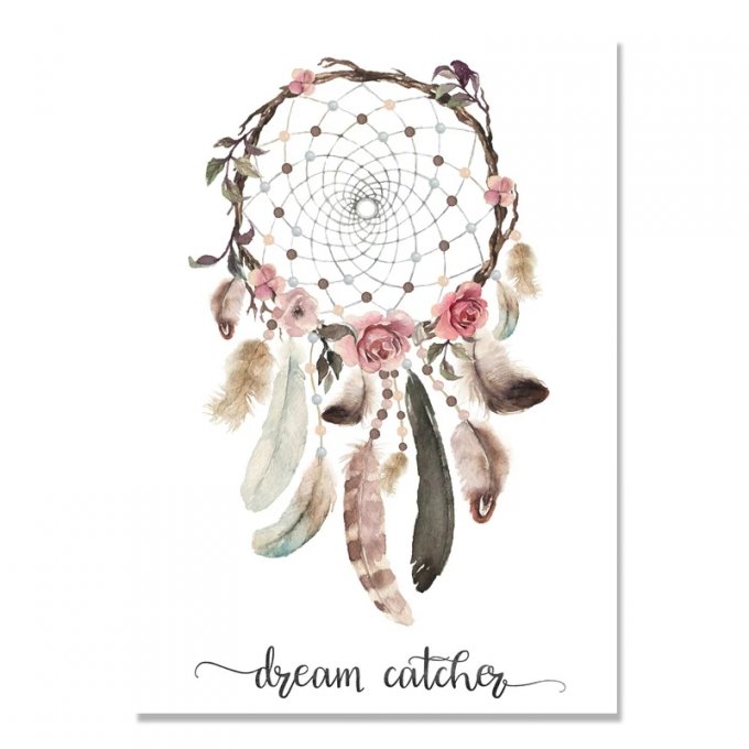 Broderie diamant Dream Catcher - 40x50 cm - complète - diamants carré