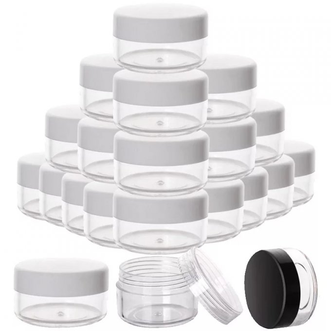 Lot de 10 pots de rangement en plastique – 5g- 10g ou 20g