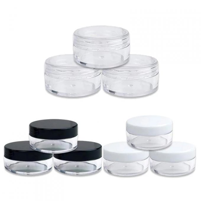 Lot de 10 pots de rangement en plastique – 5g- 10g ou 20g