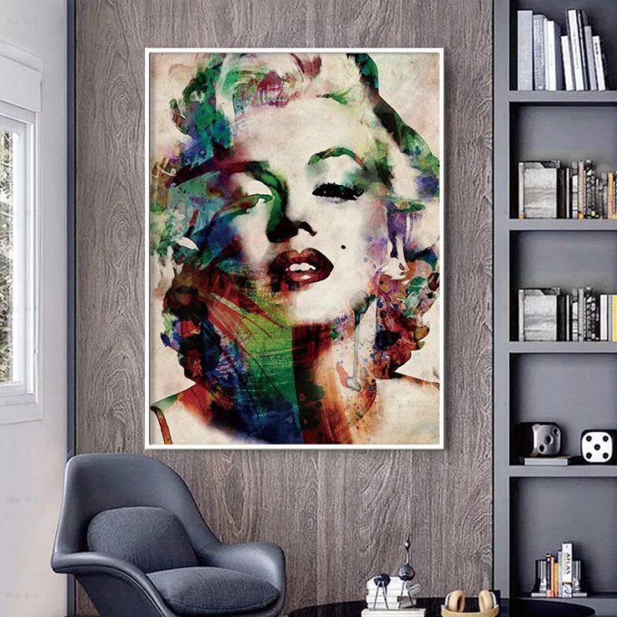 Broderie diamant Marilyn Monroe - 40x50 cm - complète - diamants ronds 