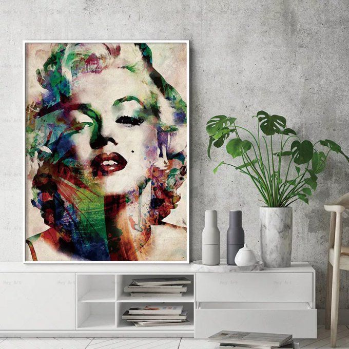 Broderie diamant Marilyn Monroe - 40x50 cm - complète - diamants ronds 