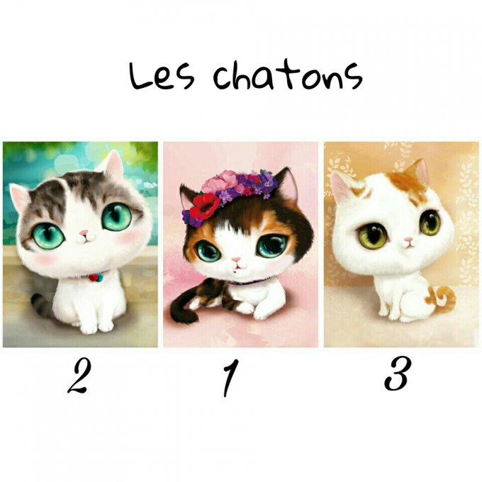 Broderie diamant Chaton - 30x40 cm - partielle - diamants ronds